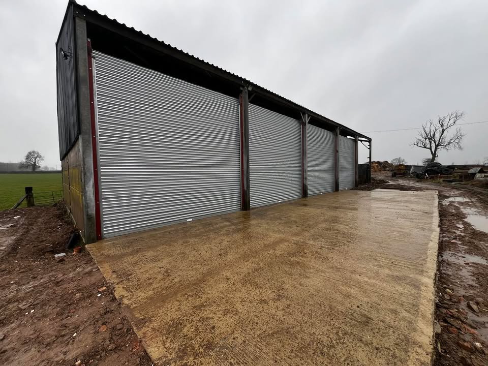 Industrial roller shutter doors for agricultural building